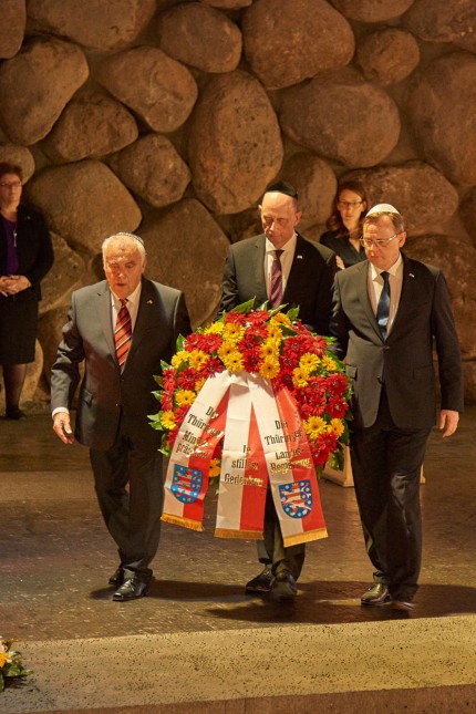Thueringer Regierungschef Ramelow legt Kranz in Yad Vashem nieder