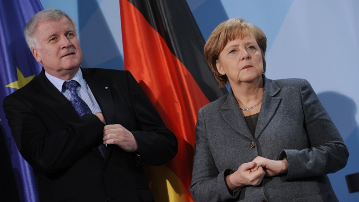 Bundeskanzlerin Merkel und Ministerpräsident Seehofer