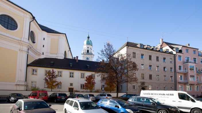 Kapuzinerkloster Tengstraße 7, das graue Gebäude