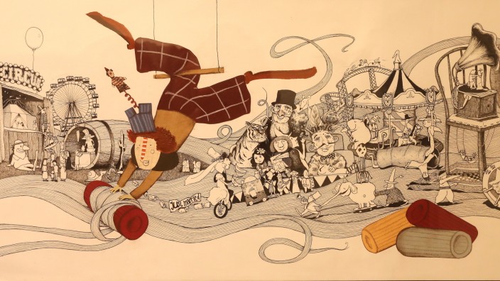 Ausstellung im Literarischen Herbst: Zeichnen und der Zirkus. Das sind die Leidenschaften von Michael Roher.