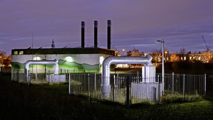 Geothermieanlage M¸nchen Riem; Geothermie Messestadt Riem Heizkraftwerk