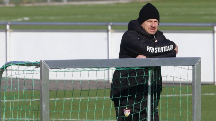 Fußball Training VfB Stuttgart letztes Training mit Trainer Alexander Zorniger