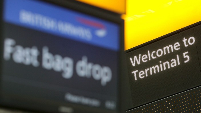 Neues Terminal 5 am Flughafen in Heathrow