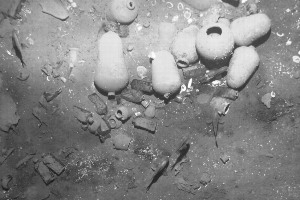 Artifacts found in the wreckage of a Spanish galleon are seen in this undated handout photo provided by the Colombian Ministry of Culture