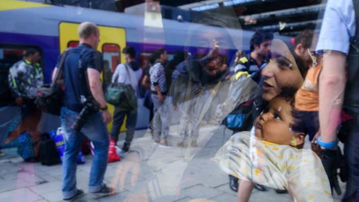 Flüchtlinge am Hauptbahnhof München