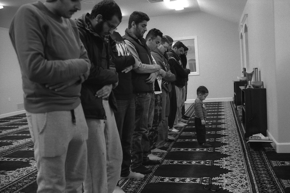 Bettende der Islamic Society of Southeastern Idaho in Pocatello, Indiana, 2015