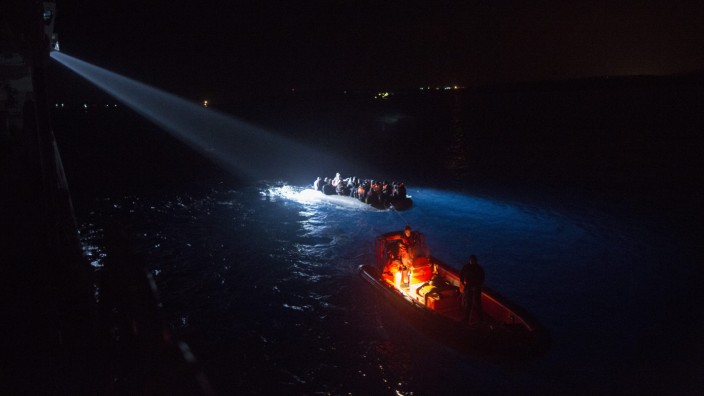 Turkish Coastal Guard search and rescue operations for refugees i
