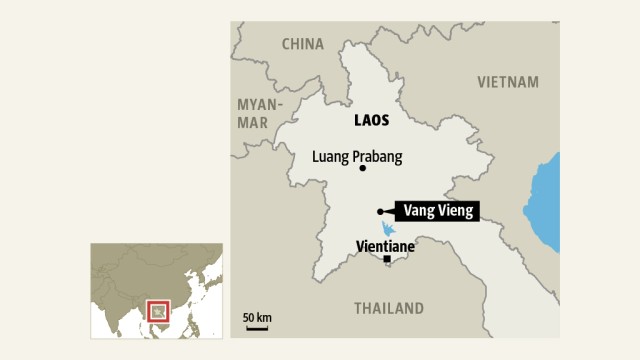 Vang Vieng in Laos: SZ-Karte