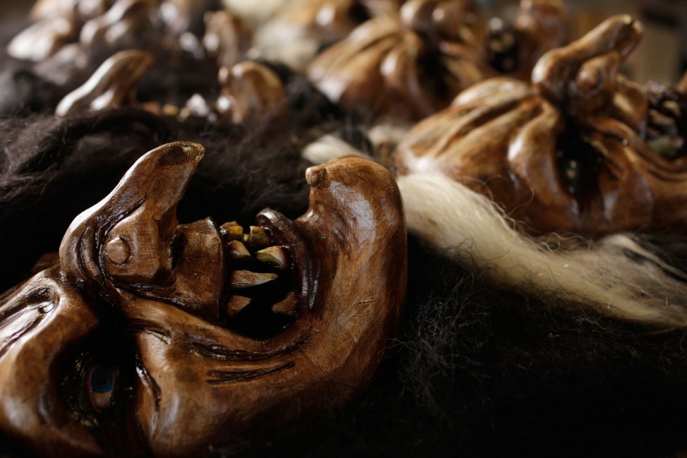 Woodcarver Specializes In Krampus Masks