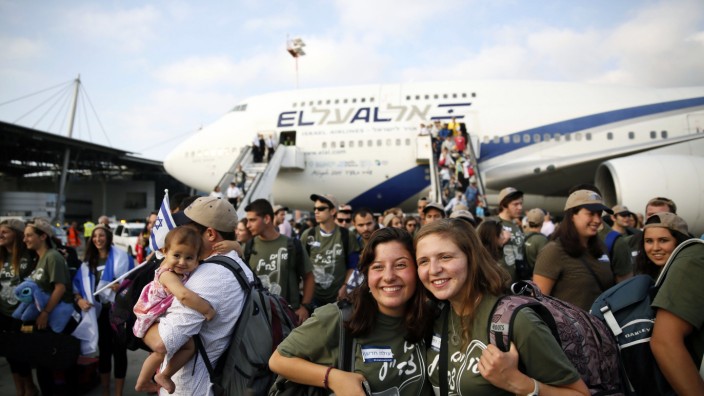 Israel: Neu-Israelis aus Nordamerika am Flughafen Ben Gurion, Tel Aviv.