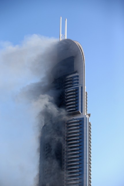 Fire Breaks Out In Dubai Skyscraper