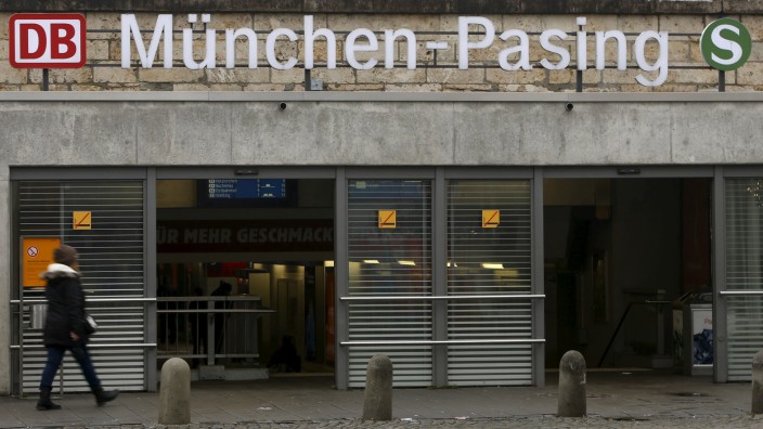 Entrance of train station Pasing is pictured in Munich