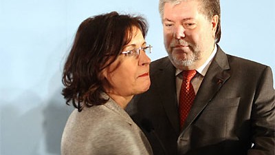 SPD-Chef in der Krise: Die Vorsitzende der Hessen-SPD, Andrea Ypsilanti,  mit SPD-Chef Kurt Beck (Archivaufnahme):  Gedankliche Konstrukte eingerissen.