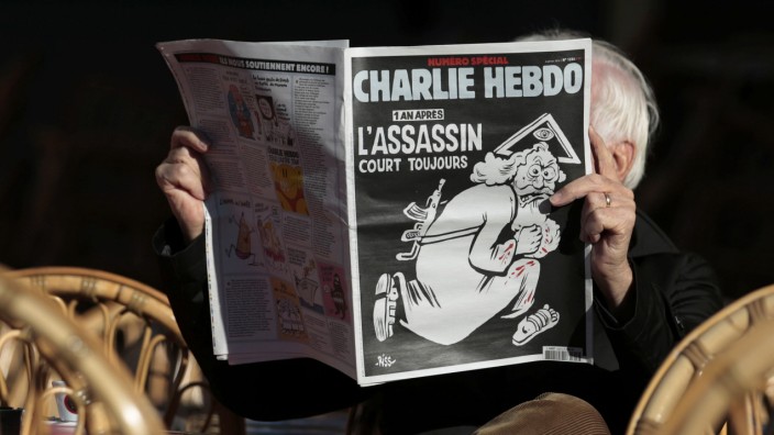 Sonderausgabe von "Charlie Hebdo" zum Jahrestag des Attentats