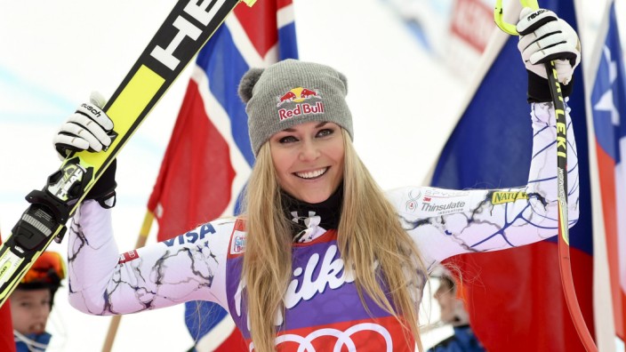 Ski alpin in Zauchensee: Freude über einen weiteren Rekord: Lindsey Vonn jubelt zum 36. Mal in der Abfahrt.
