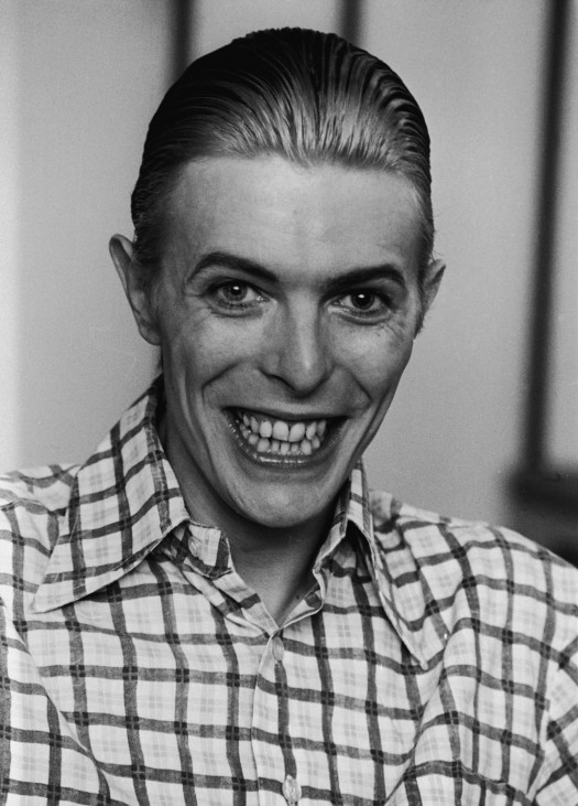 David Bowie Grins In Plaid Shirt