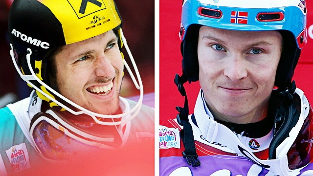 Ski alpin: Die besten Slalom-Fahrer des Winters: Marcel Hirscher (links) und Henrik Kristoffersen.