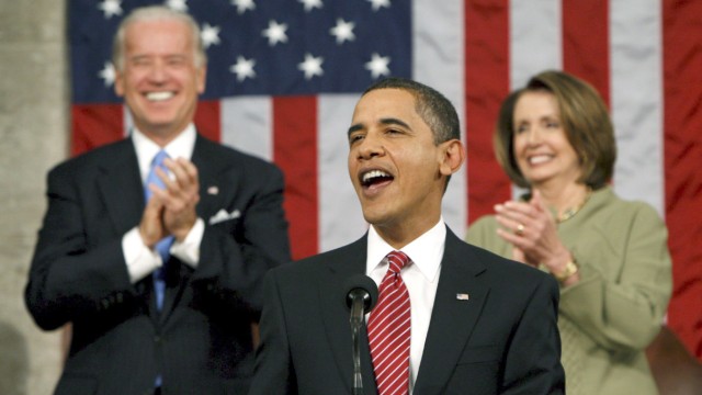Obama kündigt drastisches Sparprogramm an - erstmals vor Kongress