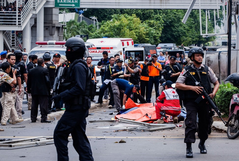 Multiple Explosions In Central Jakarta