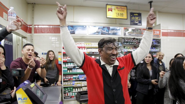 The 7-11 store where a winning Powerball ticket was sold is shown in Chino Hills, California