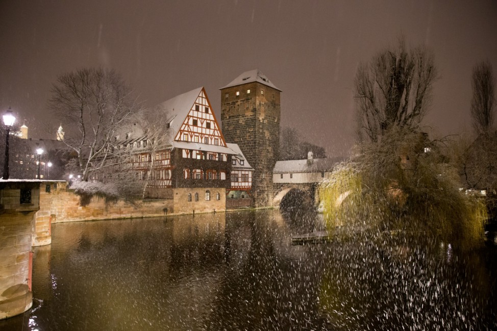 Schneefall in Nürnberg