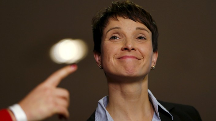 Frauke Petry, Chairwoman of the right-wing Alternative for Germany (AfD) party, attends the party congress in Hannover