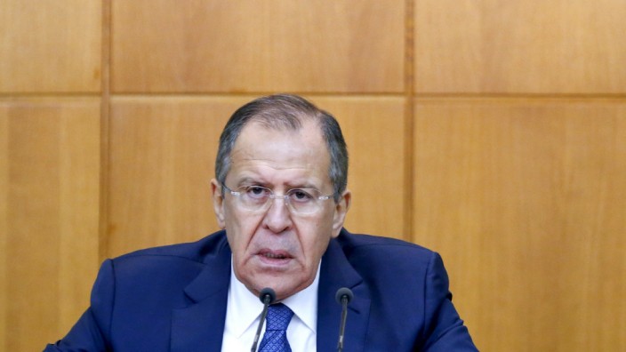 Russian Foreign Minister Lavrov gives his annual news conference in Moscow