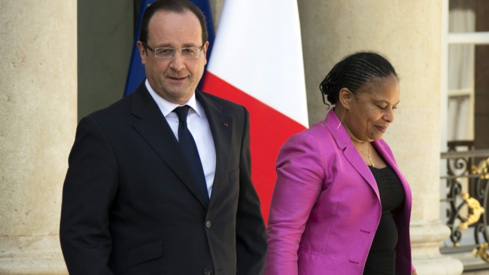 Christiane Taubira und Francois Hollande