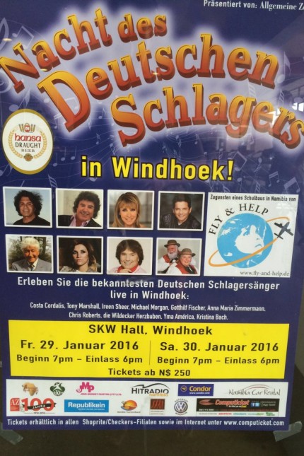 Ende der Reise: Windhoek rockt: Namibias Hauptstadt wartet auf die deutschen Alt-Stars.