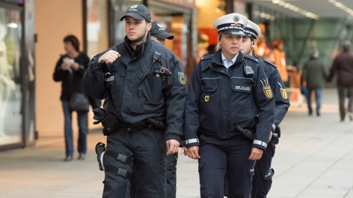 Polizeistreife in Stuttgart