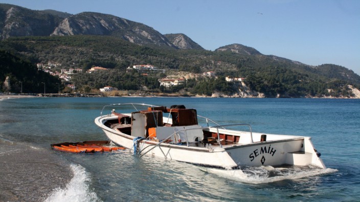 Flüchtlingsdrama: Mit diesem Boot sollen die Flüchtlinge nach Samos gestartet sein.