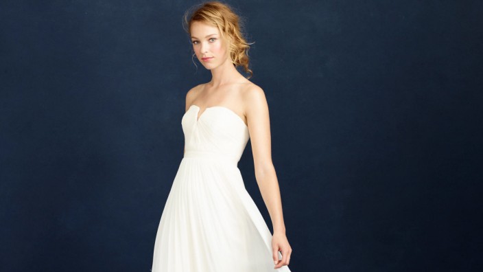 Preiswerte Brautmode: Bei der US-Mode-Kette J.Crew gibt es Brautkleider wie dieses schon ab 300 Euro im Online-Shop.
(Foto: Nadia Gown)
