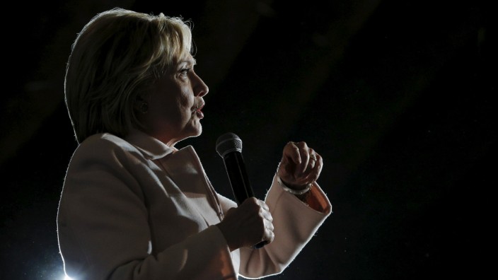 U.S. Democratic presidential candidate Hillary Clinton speaks at a campaign stop at the Col Ballroom in Davenport, Iowa