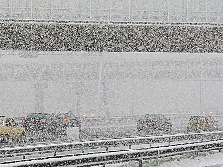 Schnee und Verkehrschaos in Rotterdam; AFP