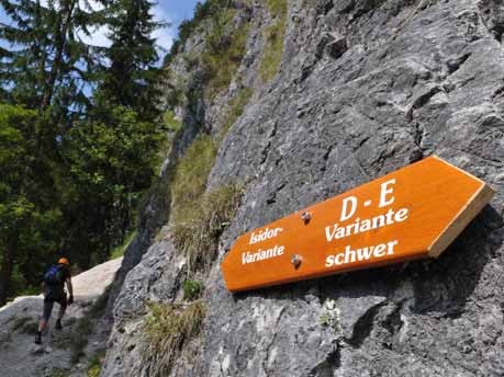 Touren in den Alpen Isidor-Klettersteig Grünstein, Stefan Herbke
