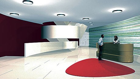Cologne Oval Offices: Wie die Lobby des Bürokomplexes aussehen soll, zeigt dieses Motiv.