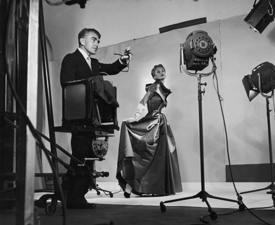 Photographer Horst directing lights and cameras be; Horst P. Horst