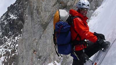 Interview mit Gerlinde Kaltenbrunner: Beim Aufstieg am Broad Peak.