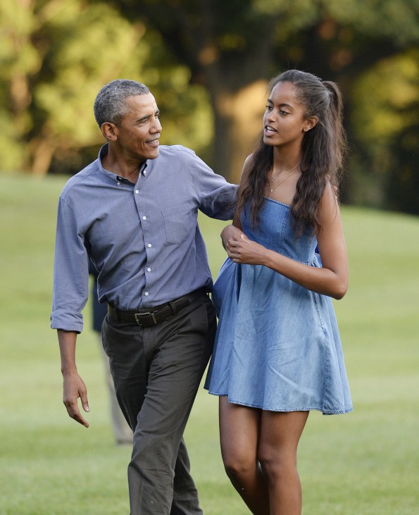Barack Obama mit Tochter Malia
