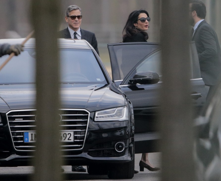 Ehepaar Clooney im Bundeskanzleramt