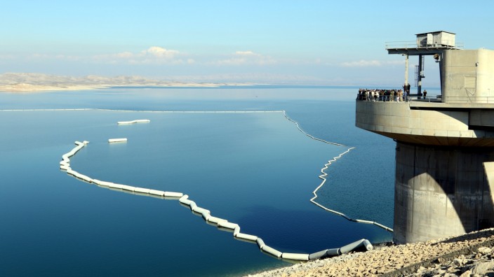 A view a section of the Mosul Dam in northern Iraq