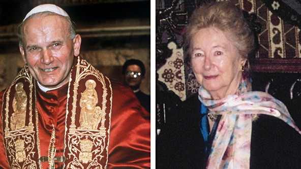 Papst Johannes Paul II. und Anna-Teresa Tymieniecka