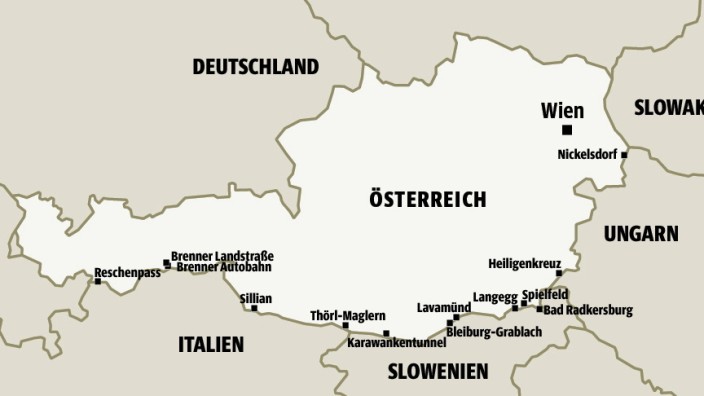 Grenzübergänge in Österreich