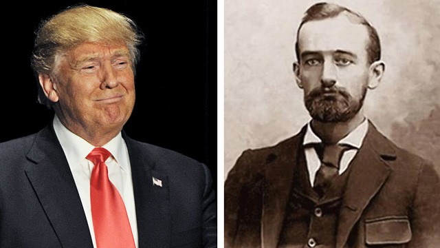 US-Wahlkampf: Donald Trump und sein aus Deutschland stammender Großvater Friedrich bzw. Frederick Trump