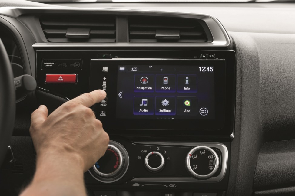 Der Touchscreen des neuen Honda Jazz.