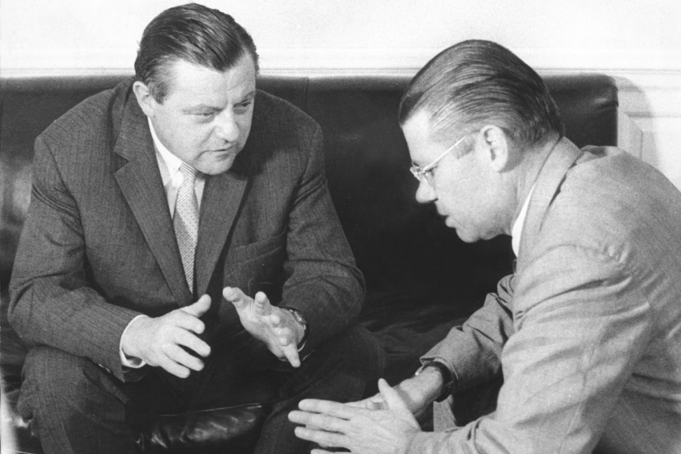 Franz Josef Strauß und US-Verteidigungsminister Robert McNamara, 1961