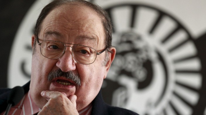 File picture of Italian writer Umberto Eco at the presentation of his novel 'The Cemetery of Prague' in Madrid