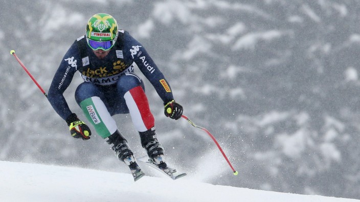 Dominik Paris of Italy skis to win the men's downhill race in Les Houches