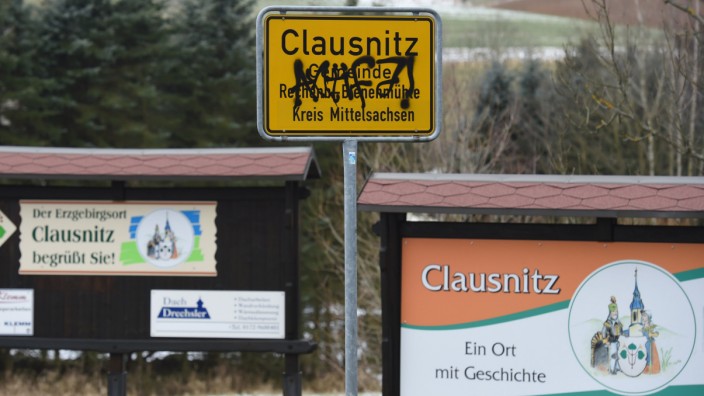Ortsschild von Clausnitz