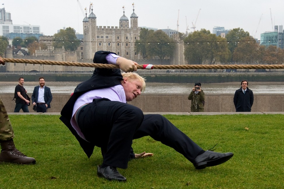Boris Johnson Launches Poppy Day With An Armed Forces Tug Of War